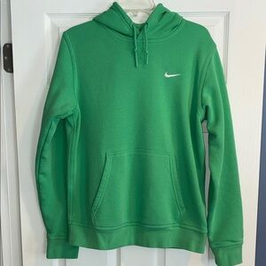 Nike Lime Green Hooded Sweatshirt, Size Medium